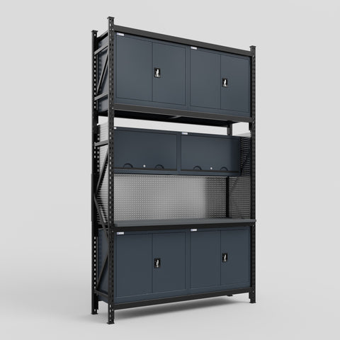 M2 Modular Work Bench - H3100mm x W1920mm | Laminate WBT | Dark Grey