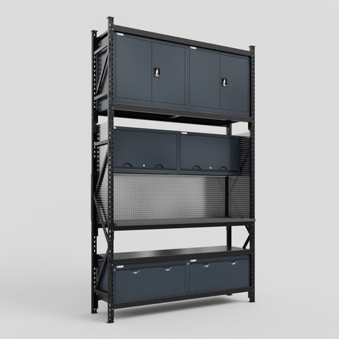 M2 Modular Work Bench - H3100mm x W1920mm | Laminate WBT | Dark Grey