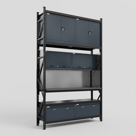 M2 Modular Work Bench - H3100mm x W1920mm | Laminate WBT | Dark Grey