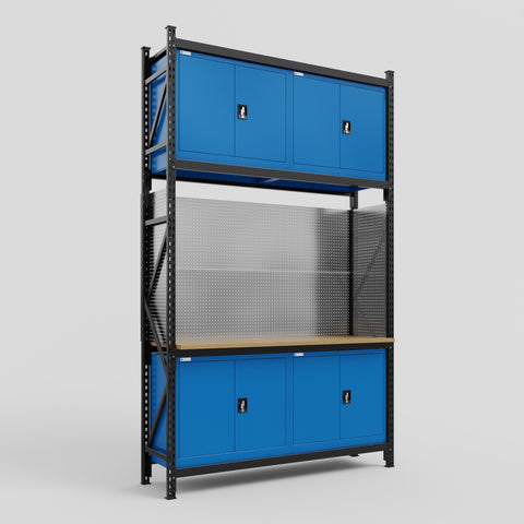 M2 Modular Work Bench - H3100mm x W1920mm | MDF WBT | Blue
