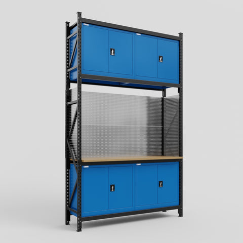 M2 Modular Work Bench - H3100mm x W1920mm | MDF WBT | Blue