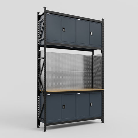 M2 Modular Work Bench - H3100mm x W1920mm | MDF WBT | Dark Grey