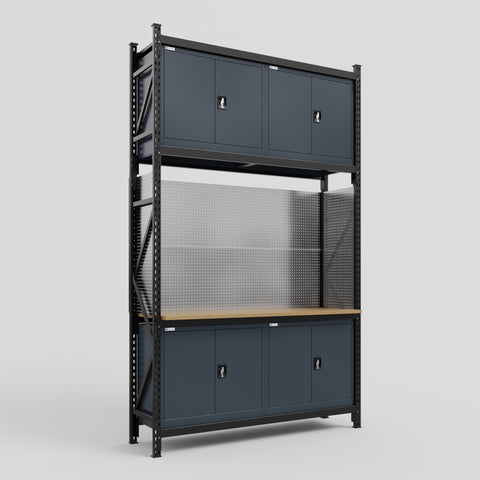 M2 Modular Work Bench - H3100mm x W1920mm | MDF WBT | Dark Grey