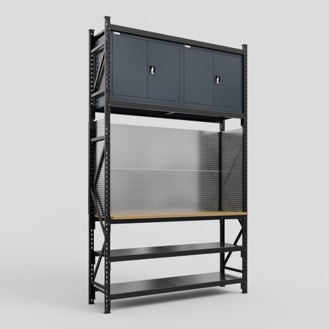M2 Modular Work Bench - H3100mm x W1920mm | MDF WBT | Dark Grey