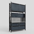 M2 Modular Work Bench - H3100mm x W1920mm | Stainless WBT | Dark Grey