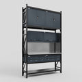 M2 Modular Work Bench - H3100mm x W1920mm | Stainless WBT | Dark Grey