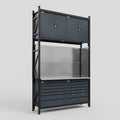 M2 Modular Work Bench - H3100mm x W1920mm | Stainless WBT | Dark Grey