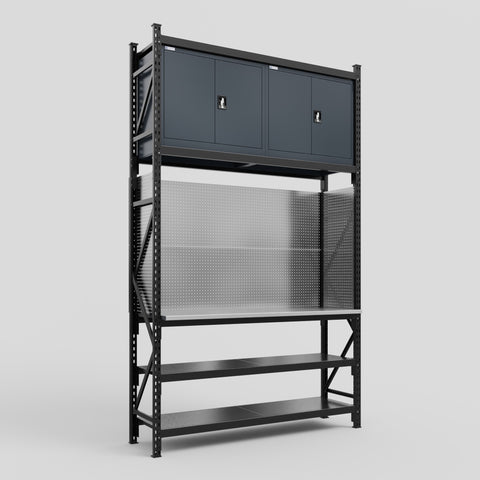 M2 Modular Work Bench - H3100mm x W1920mm | Stainless WBT | Dark Grey