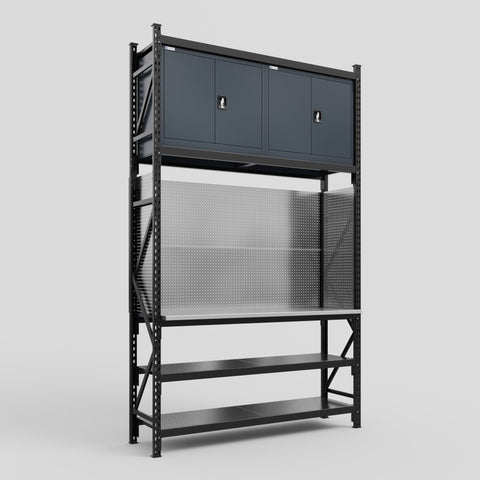 M2 Modular Work Bench - H3100mm x W1920mm | Stainless WBT | Dark Grey