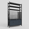M2 Modular Work Bench with Shelves - H3100mm x W1920mm | Laminate WBT | Dark Grey