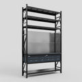 M2 Modular Work Bench with Shelves - H3100mm x W1920mm | Laminate WBT | Dark Grey