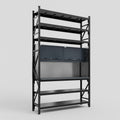 M2 Modular Work Bench with Shelves - H3100mm x W1920mm | Laminate WBT | Dark Grey