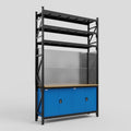 M2 Modular Work Bench with Shelves - H3100mm x W1920mm | MDF WBT | Blue