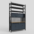 M2 Modular Work Bench with Shelves - H3100mm x W1920mm | MDF WBT | Dark Grey