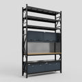 M2 Modular Work Bench with Shelves - H3100mm x W1920mm | MDF WBT | Dark Grey