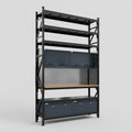 M2 Modular Work Bench with Shelves - H3100mm x W1920mm | MDF WBT | Dark Grey