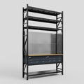 M2 Modular Work Bench with Shelves - H3100mm x W1920mm | MDF WBT | Dark Grey
