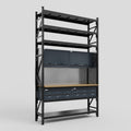 M2 Modular Work Bench with Shelves - H3100mm x W1920mm | MDF WBT | Dark Grey