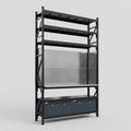 M2 Modular Work Bench with Shelves - H3100mm x W1920mm | Stainless WBT | Dark Grey