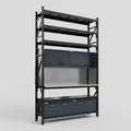 M2 Modular Work Bench with Shelves - H3100mm x W1920mm | Stainless WBT | Dark Grey