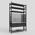 M2 Modular Work Bench with Shelves - H3100mm x W1920mm | Stainless WBT | Dark Grey