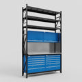 M2 Modular Work Bench with Shelves - H3100mm x W1920mm