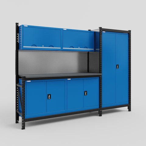 M21 Modular Work Bench - H2100mm x W2880mm | Laminate WBT | Blue