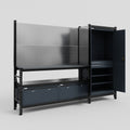 M21 Modular Work Bench - H2100mm x W2880mm | Laminate WBT | Dark Grey