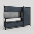 M21 Modular Work Bench - H2100mm x W2880mm | Laminate WBT | Dark Grey