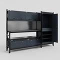 M21 Modular Work Bench - H2100mm x W2880mm | Laminate WBT | Dark Grey