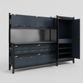 M21 Modular Work Bench - H2100mm x W2880mm | Laminate WBT | Dark Grey