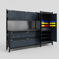 M21 Modular Work Bench - H2100mm x W2880mm | Laminate WBT | Dark Grey