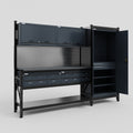 M21 Modular Work Bench - H2100mm x W2880mm | Laminate WBT | Dark Grey