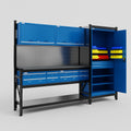 M21 Modular Work Bench - H2100mm x W2880mm | Laminate WBT | Blue