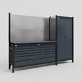 M21 Modular Work Bench - H2100mm x W2880mm | Laminate WBT | Dark Grey