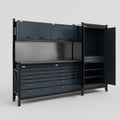 M21 Modular Work Bench - H2100mm x W2880mm | Laminate WBT | Dark Grey