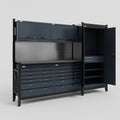 M21 Modular Work Bench - H2100mm x W2880mm | Laminate WBT | Dark Grey