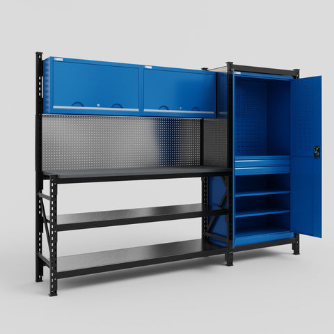 M21 Modular Work Bench - H2100mm x W2880mm | Laminate WBT | Blue