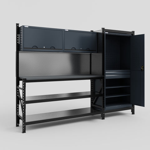 M21 Modular Work Bench - H2100mm x W2880mm | Laminate WBT | Dark Grey