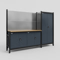 M21 Modular Work Bench - H2100mm x W2880mm | MDF WBT | Dark Grey