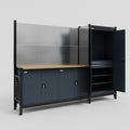 M21 Modular Work Bench - H2100mm x W2880mm | MDF WBT | Dark Grey