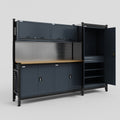 M21 Modular Work Bench - H2100mm x W2880mm | MDF WBT | Dark Grey