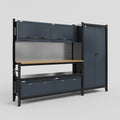 M21 Modular Work Bench - H2100mm x W2880mm | MDF WBT | Dark Grey