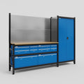 M21 Modular Work Bench - H2100mm x W2880mm | MDF WBT | Blue