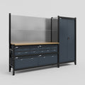 M21 Modular Work Bench - H2100mm x W2880mm | MDF WBT | Dark Grey