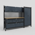 M21 Modular Work Bench - H2100mm x W2880mm | MDF WBT | Dark Grey