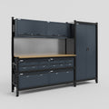 M21 Modular Work Bench - H2100mm x W2880mm | MDF WBT | Dark Grey