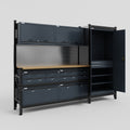 M21 Modular Work Bench - H2100mm x W2880mm | MDF WBT | Dark Grey