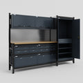M21 Modular Work Bench - H2100mm x W2880mm | MDF WBT | Dark Grey