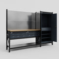 M21 Modular Work Bench - H2100mm x W2880mm | MDF WBT | Dark Grey